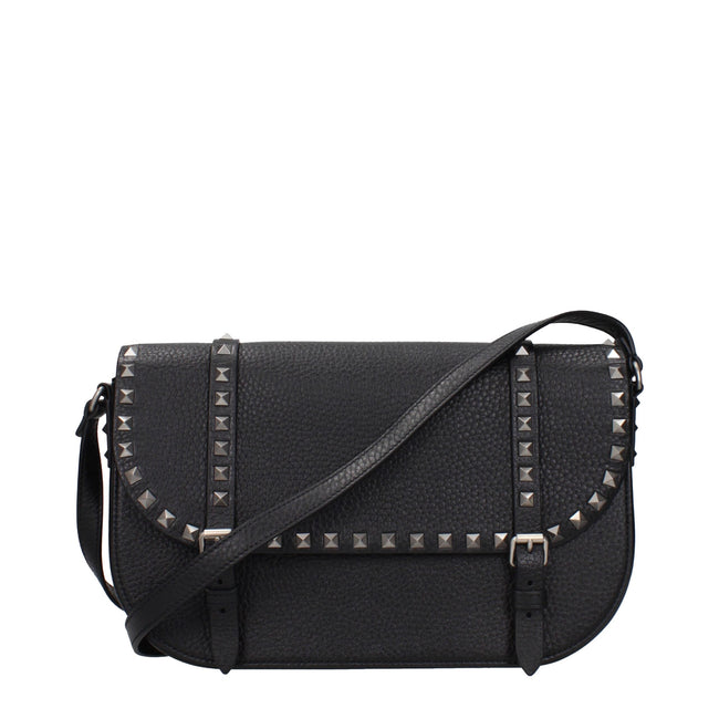 Valentino Garavani Black Leather Crossbody Bag Valentino Garavani