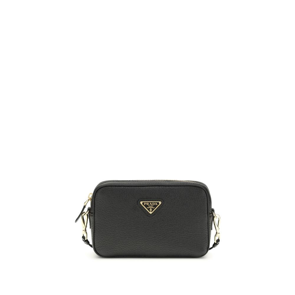 Prada Black Calf Leather Bos Taurus Shoulder Bag Prada