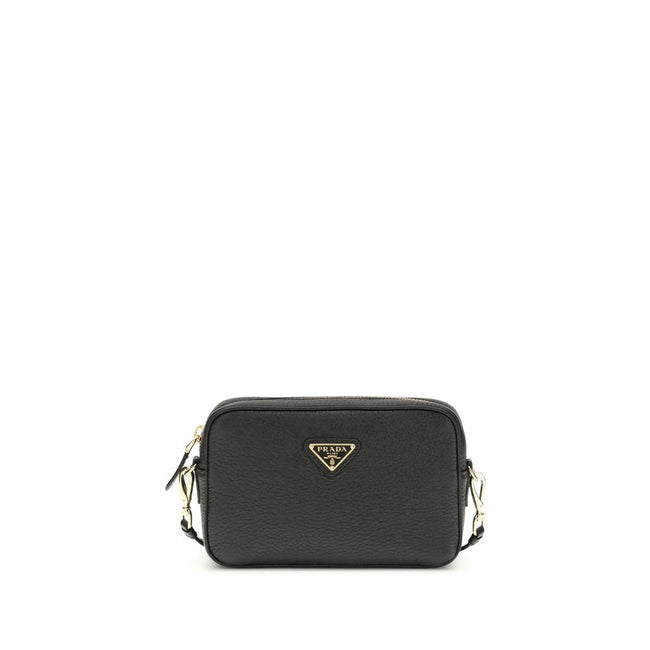 Prada Black Calf Leather Bos Taurus Shoulder Bag Prada