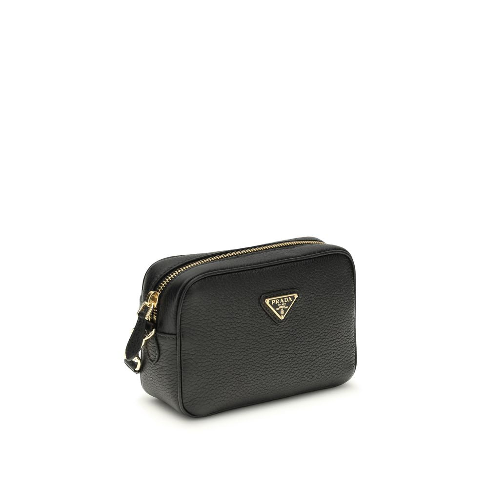 Prada Black Calf Leather Bos Taurus Shoulder Bag Prada