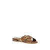 Prada Brown Calf Leather Bos Taurus Flat Sandals Prada