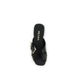 Prada Black Calf Leather Bos Taurus Flat Sandals Prada