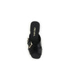 Prada Black Calf Leather Bos Taurus Flat Sandals Prada