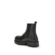 Balenciaga Black Calf Leather Bos Taurus Lace-Up Boots Balenciaga