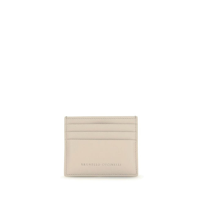 Brunello Cucinelli Beige Calf Leather Bos Taurus Wallet Brunello Cucinelli