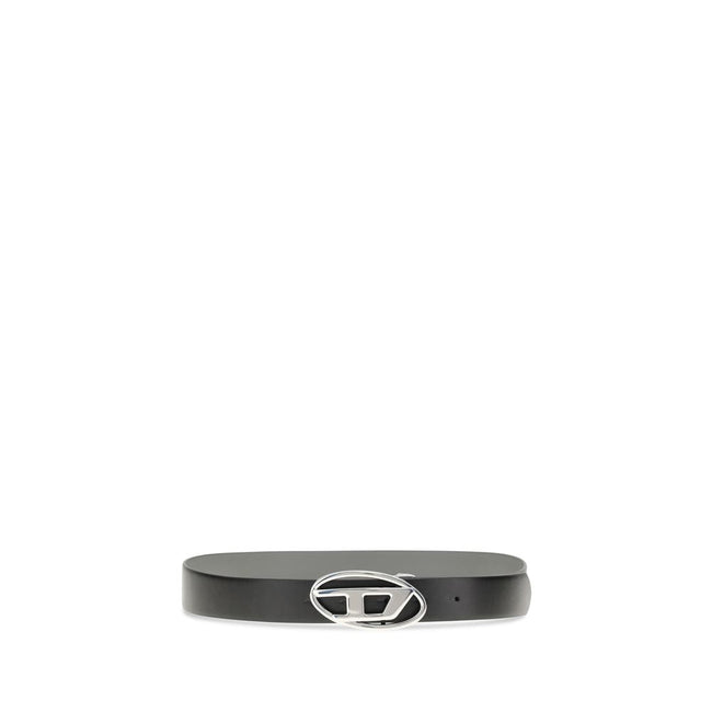 Diesel Black Calf Leather Bos Taurus Regular Belt Diesel