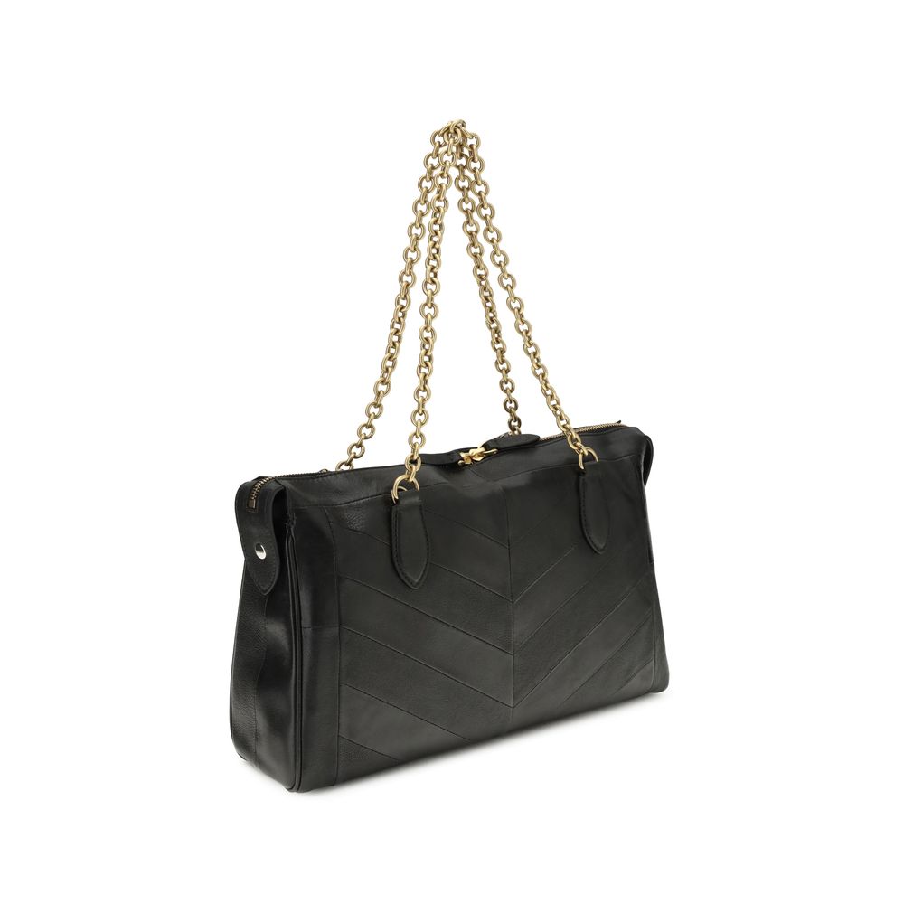 Valentino Garavani Black Lamb Leather Shoulder Bag Valentino Garavani