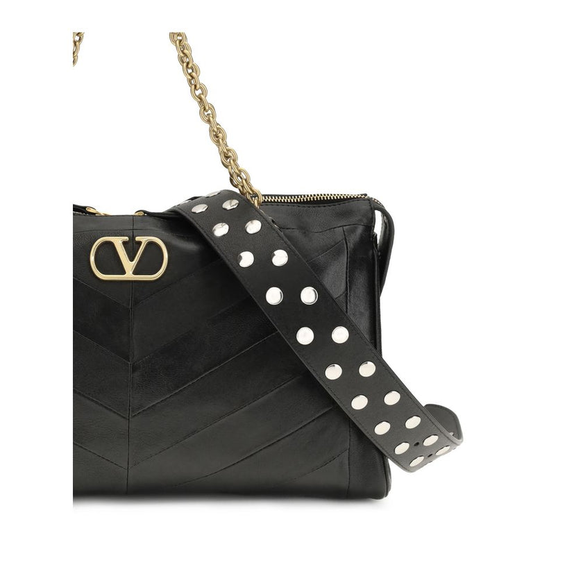 Valentino Garavani Black Lamb Leather Shoulder Bag Valentino Garavani
