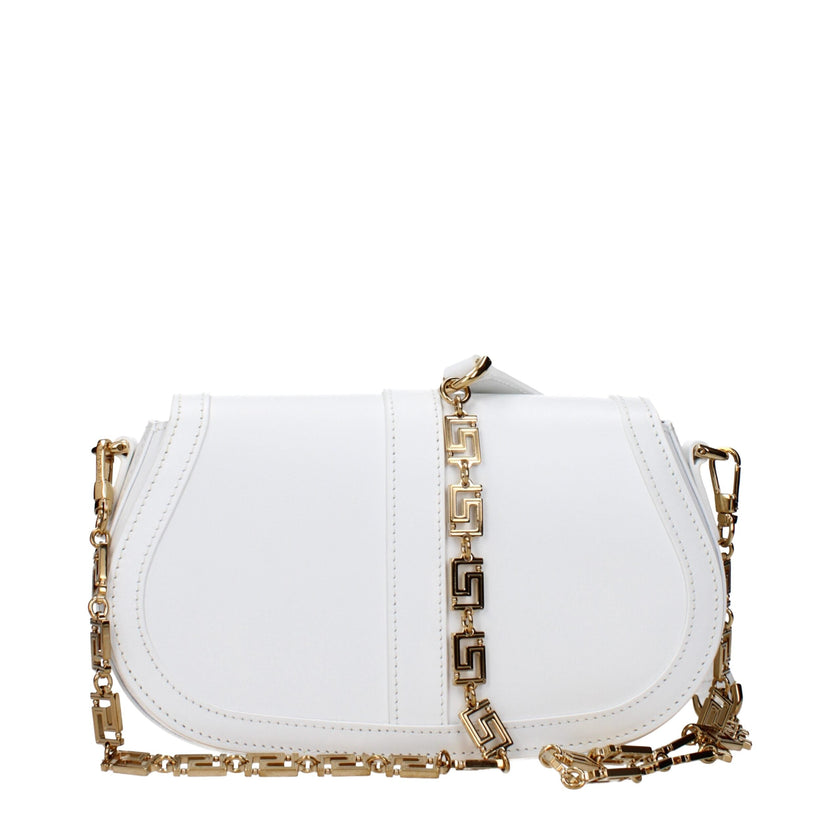 Versace White Leather Crossbody Bag