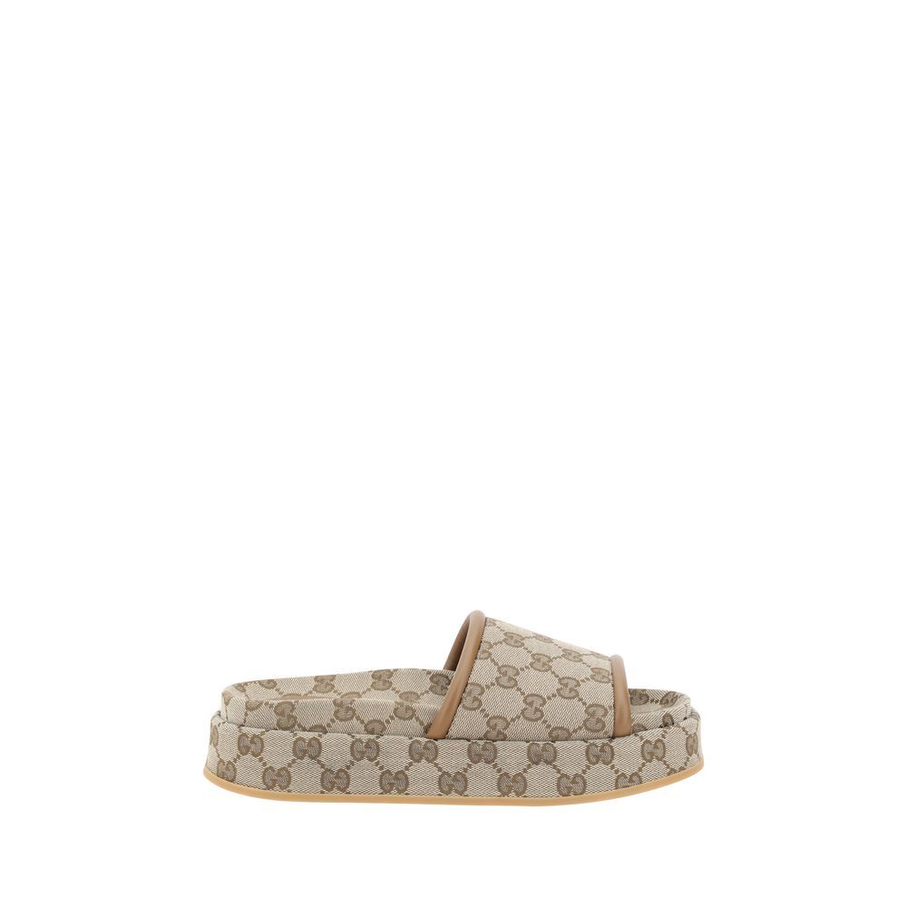 Gucci Beige Polyamide Platform Sandals Gucci
