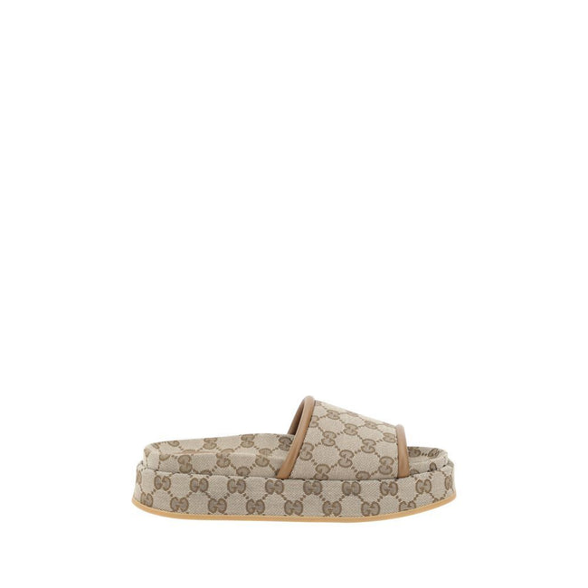 Gucci Beige Polyamide Platform Sandals Gucci