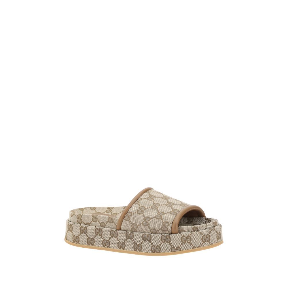 Gucci Beige Polyamide Platform Sandals Gucci