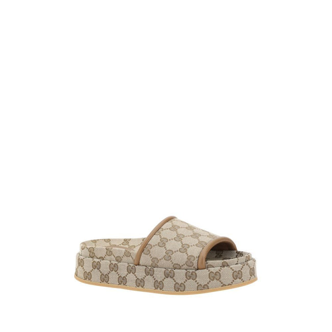 Gucci Beige Polyamide Platform Sandals Gucci