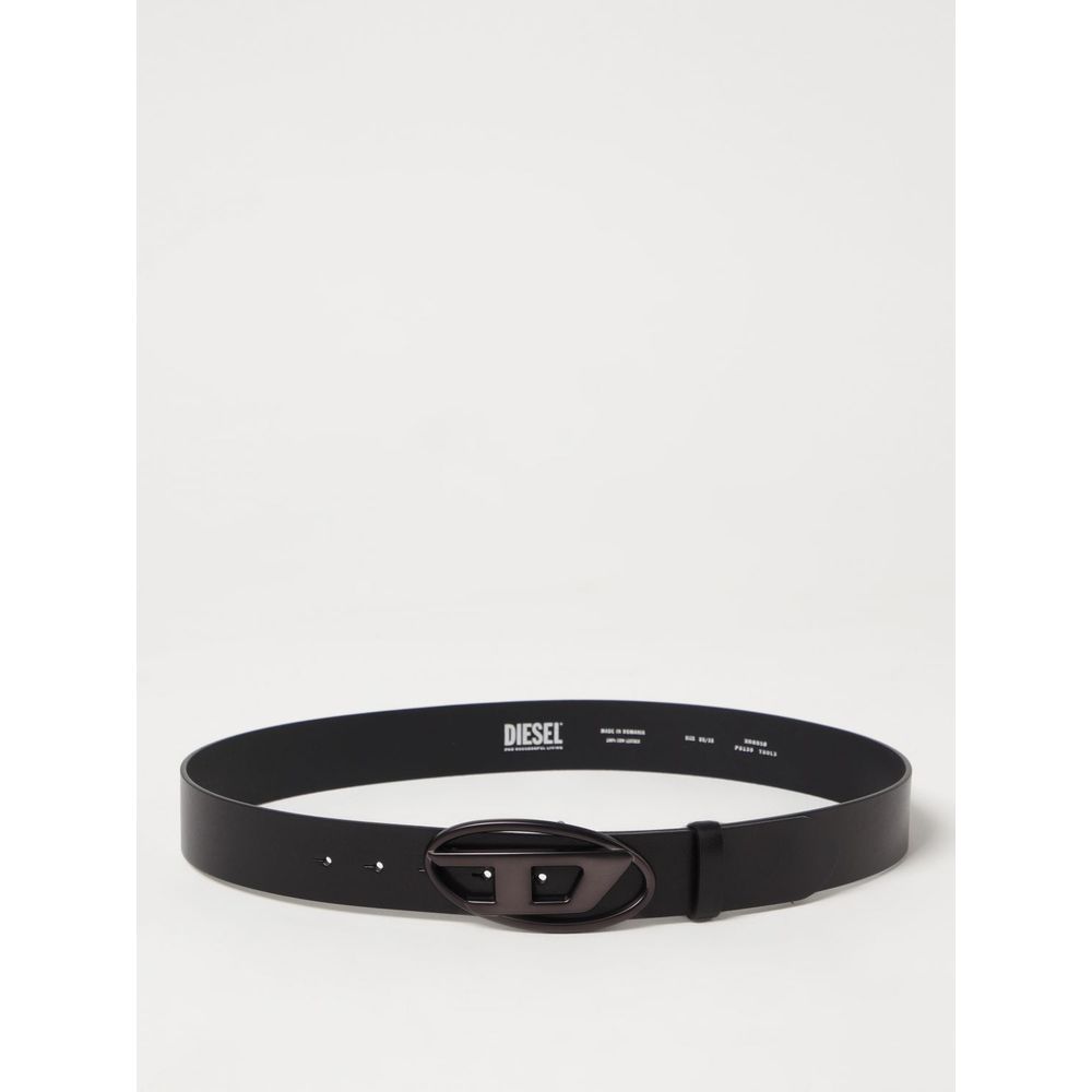 Diesel Black Leather Regular Belt Diesel