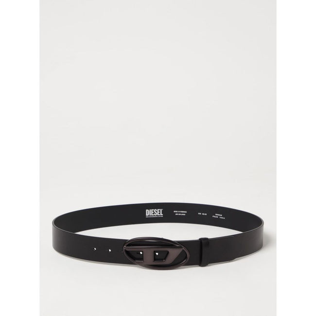 Diesel Black Leather Regular Belt Diesel