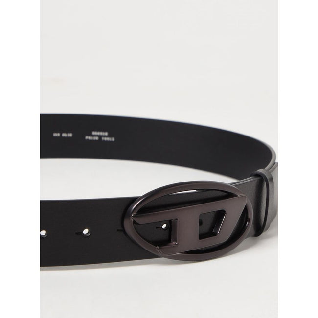 Diesel Black Leather Regular Belt Diesel