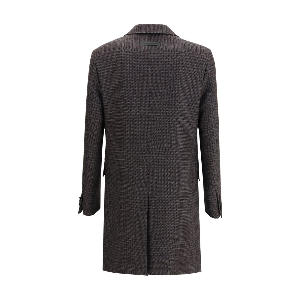 ZEGNA Brown Wool Coat ZEGNA