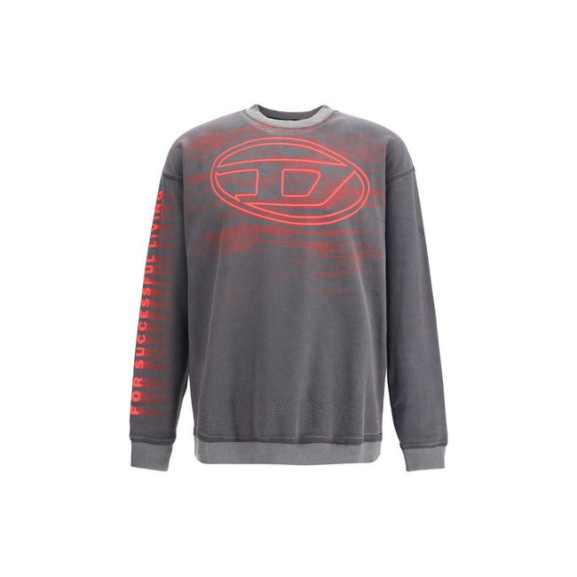 Diesel Gray Cotton Sweatshirt Diesel
