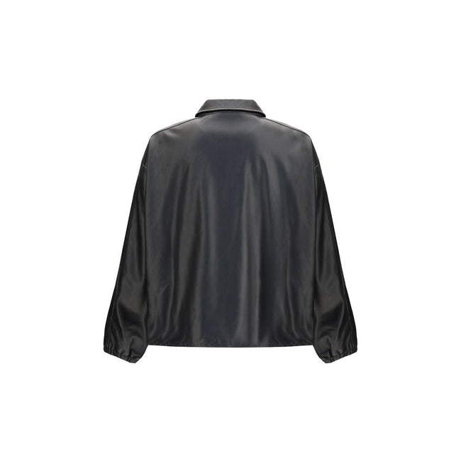 Diesel Black Polyester Biker Jacket Diesel