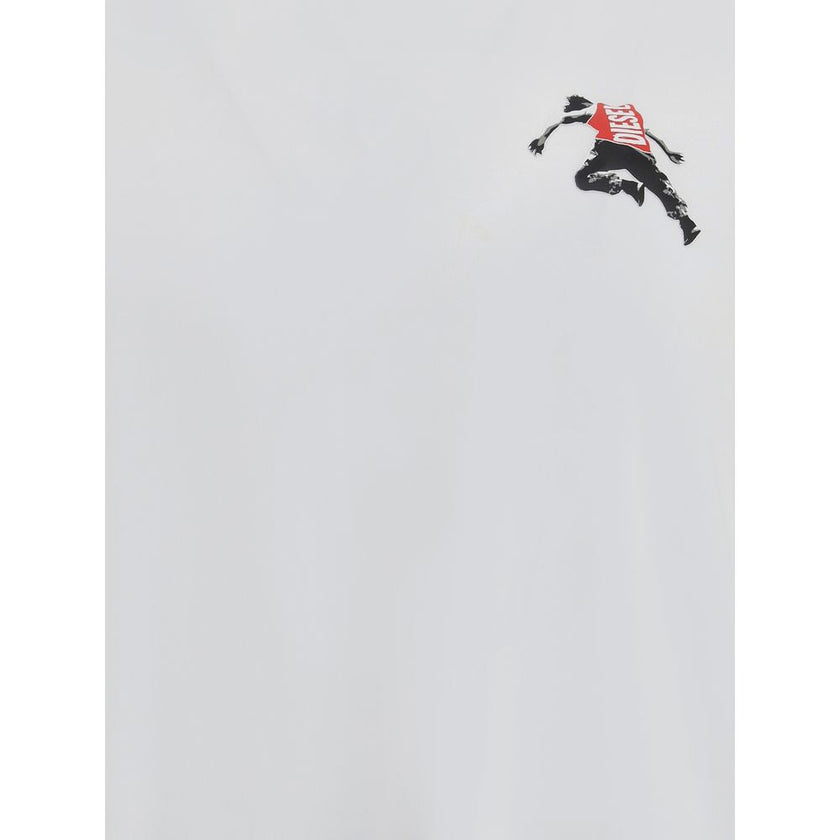 Diesel White Cotton T-Shirt Diesel