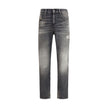 Diesel Gray Cotton Relaxed Fit Jeans Diesel