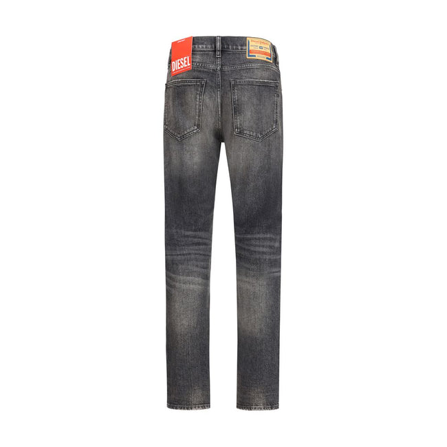 Diesel Gray Cotton Relaxed Fit Jeans Diesel