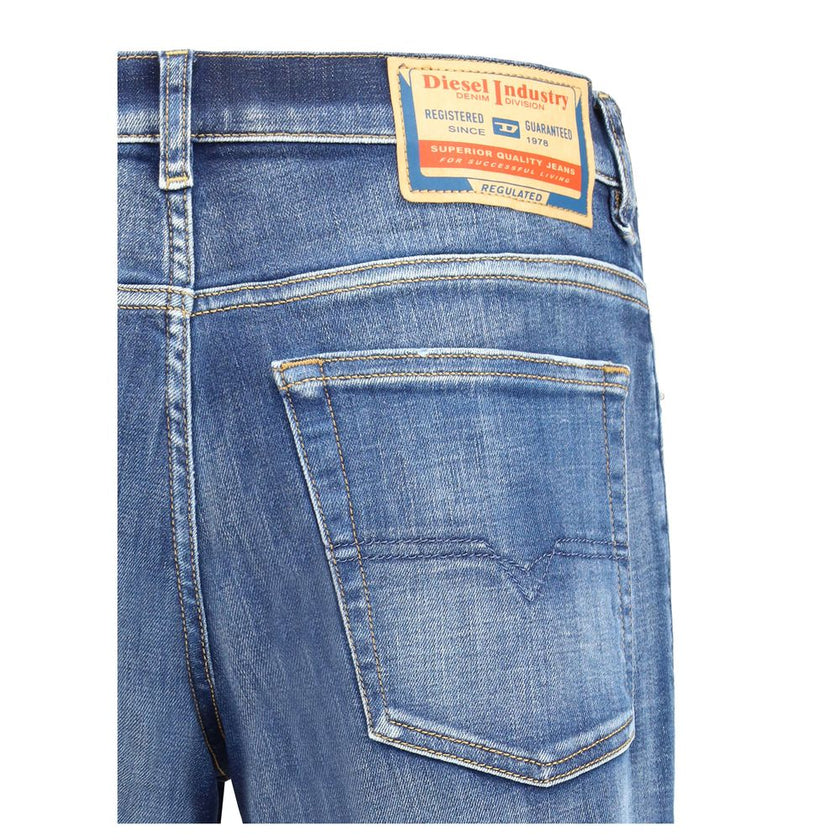 Diesel Blue Cotton Slim Fit Jeans Diesel