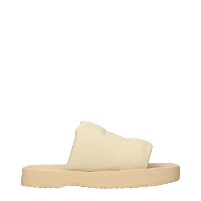 Burberry Beige Leather Slippers Burberry