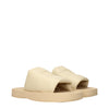 Burberry Beige Leather Slippers Burberry
