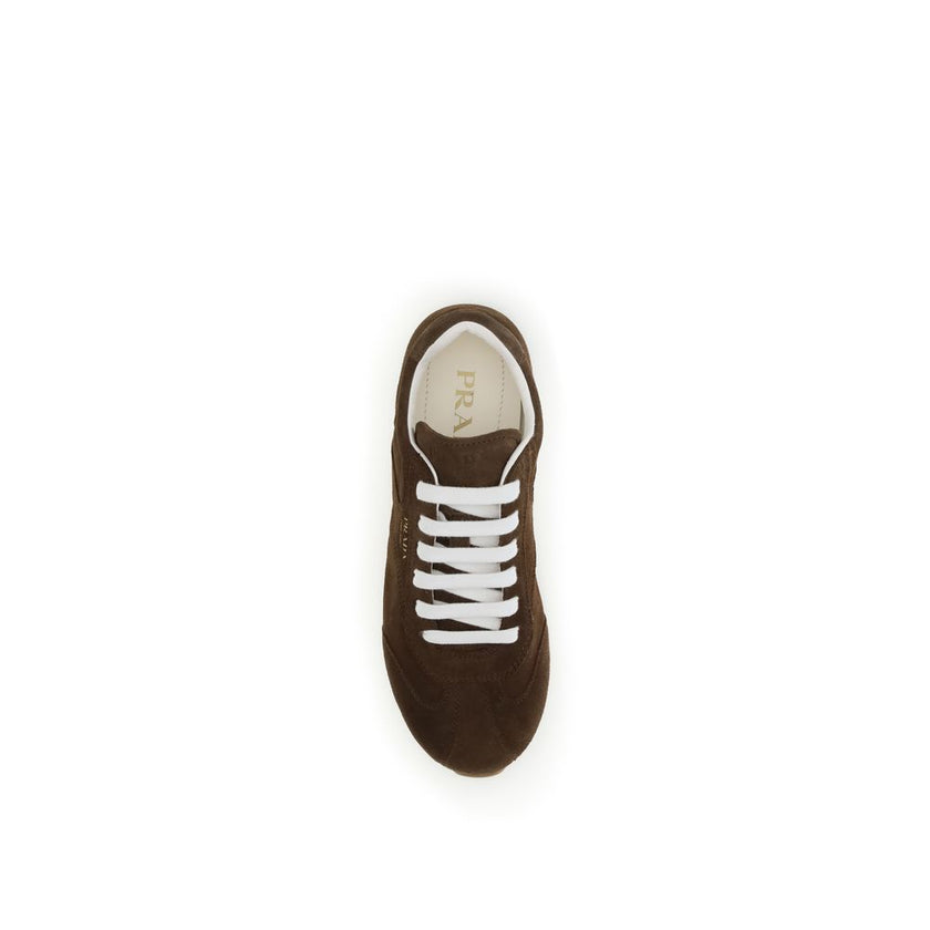 Prada Brown Calf Leather Bos Taurus Sneakers Prada