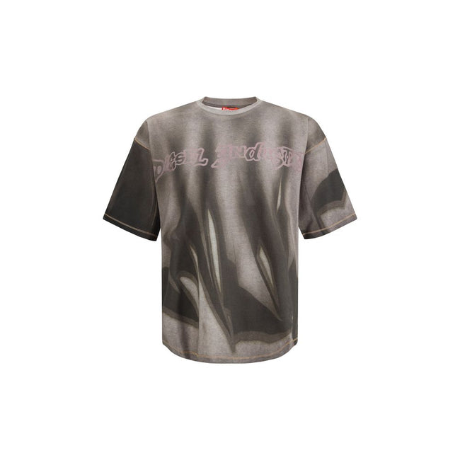 Diesel Gray Cotton T-Shirt Diesel