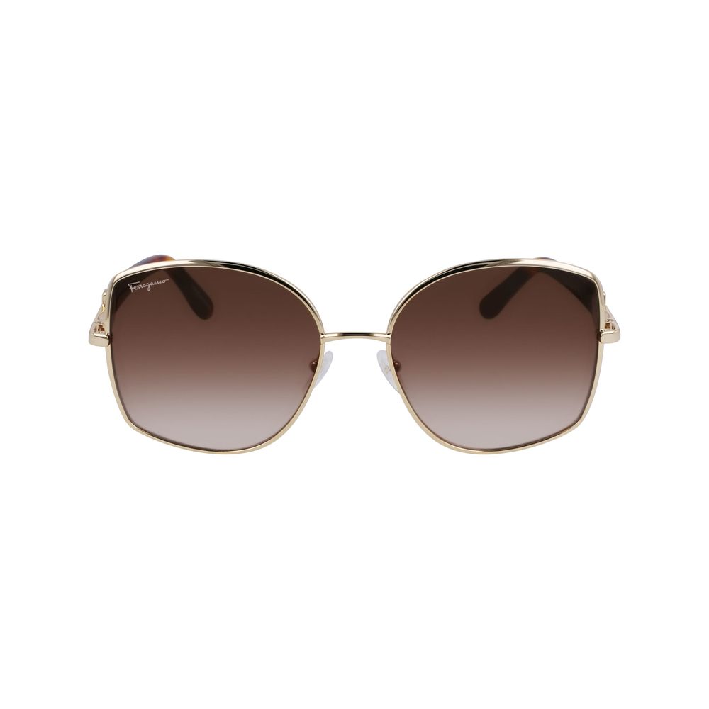 Ferragamo Gold Metal Sunglasses Ferragamo