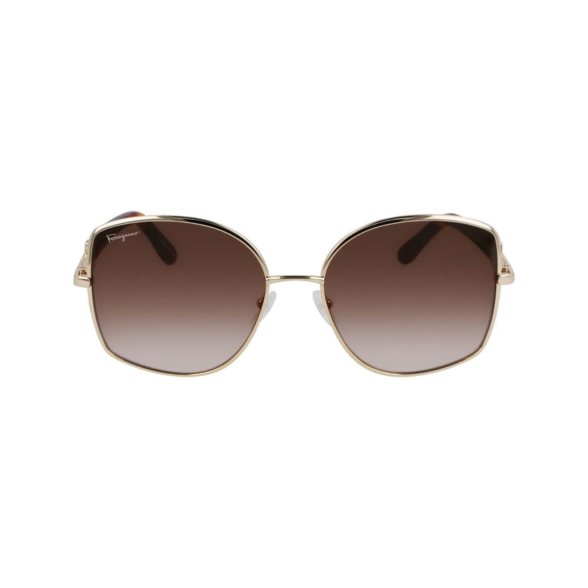 Ferragamo Gold Metal Sunglasses Ferragamo