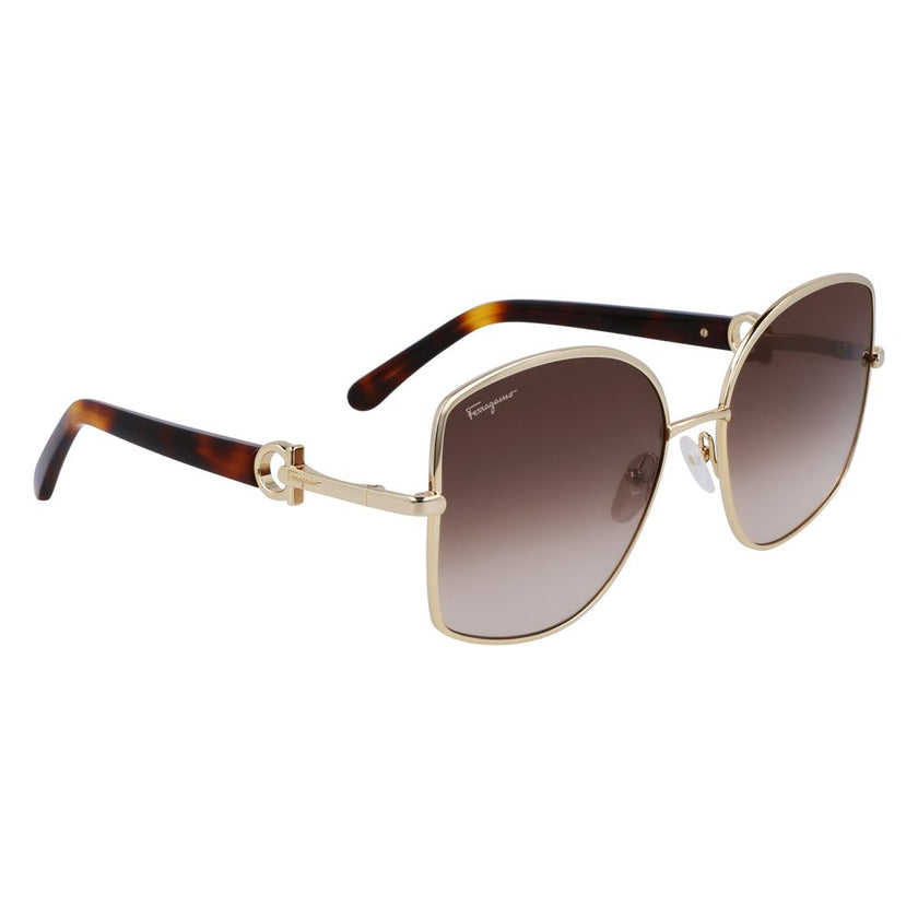 Ferragamo Gold Metal Sunglasses Ferragamo