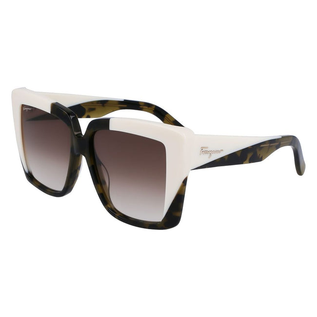 Ferragamo Green Acetate Sunglasses Ferragamo