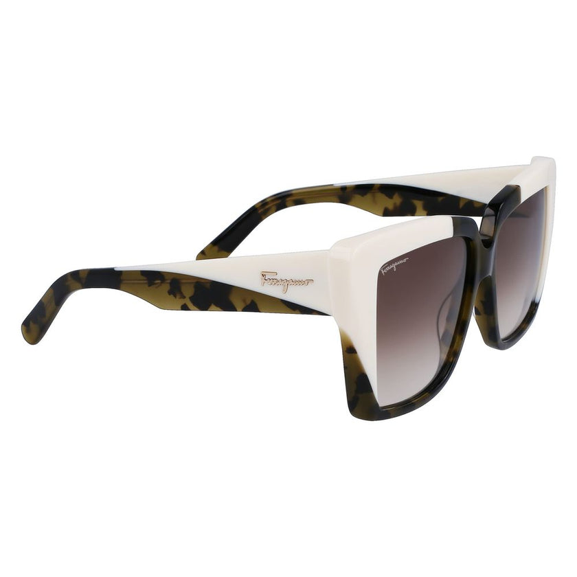 Ferragamo Green Acetate Sunglasses Ferragamo