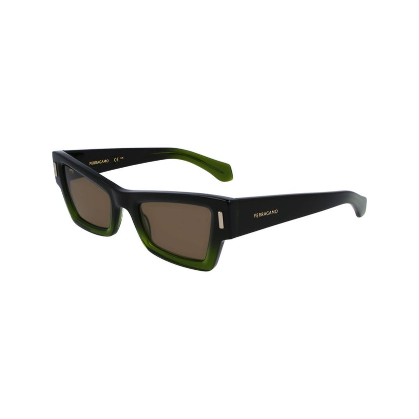 Ferragamo Green Acetate Sunglasses Ferragamo