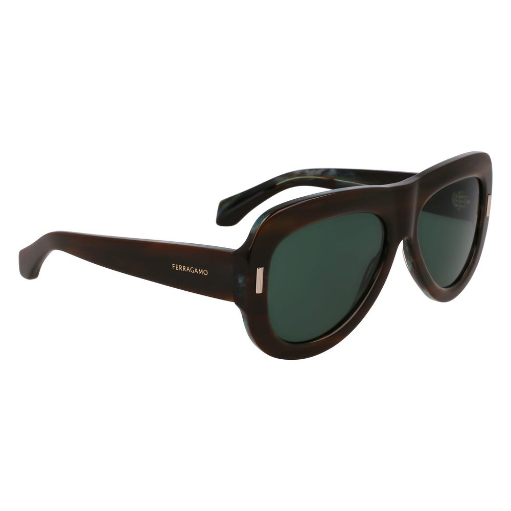 Ferragamo Green Acetate Sunglasses Ferragamo