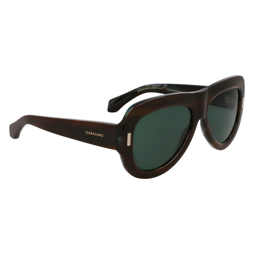 Ferragamo Green Acetate Sunglasses Ferragamo