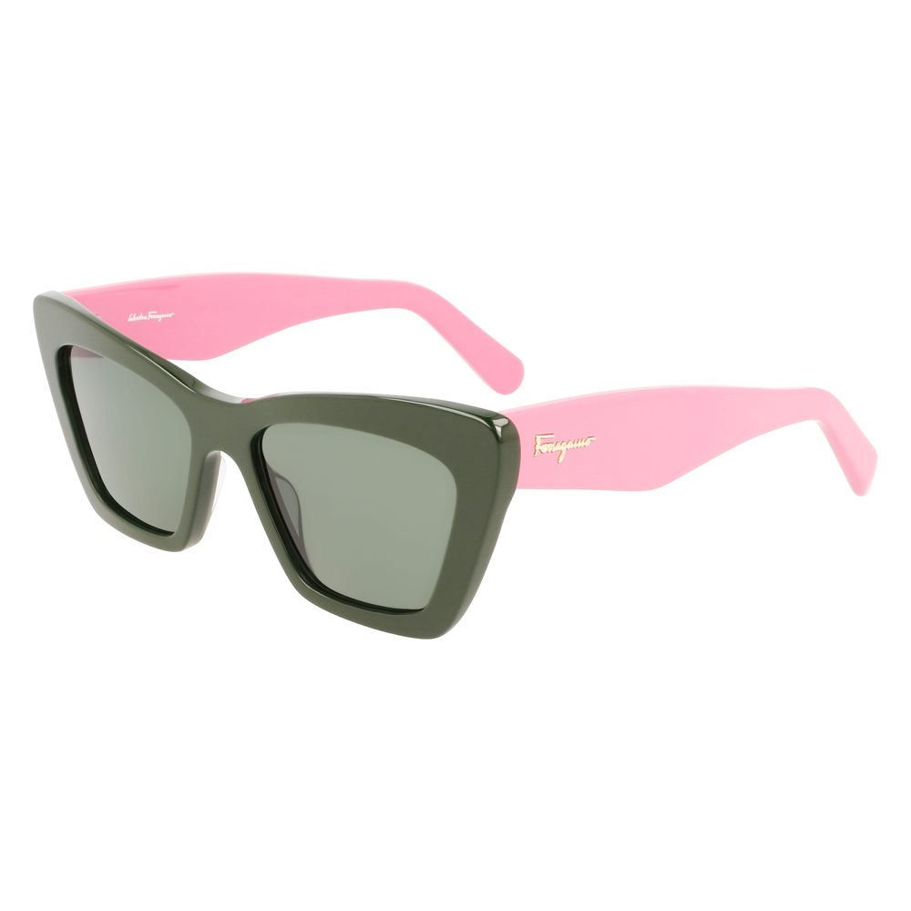 Ferragamo Green Acetate Sunglasses Ferragamo