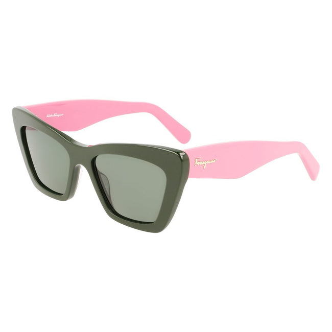 Ferragamo Green Acetate Sunglasses Ferragamo