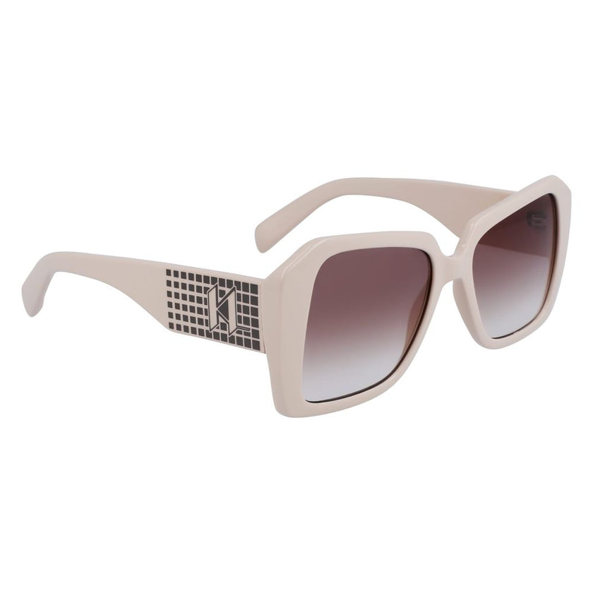 Karl Lagerfeld White Injected Sunglasses Karl Lagerfeld