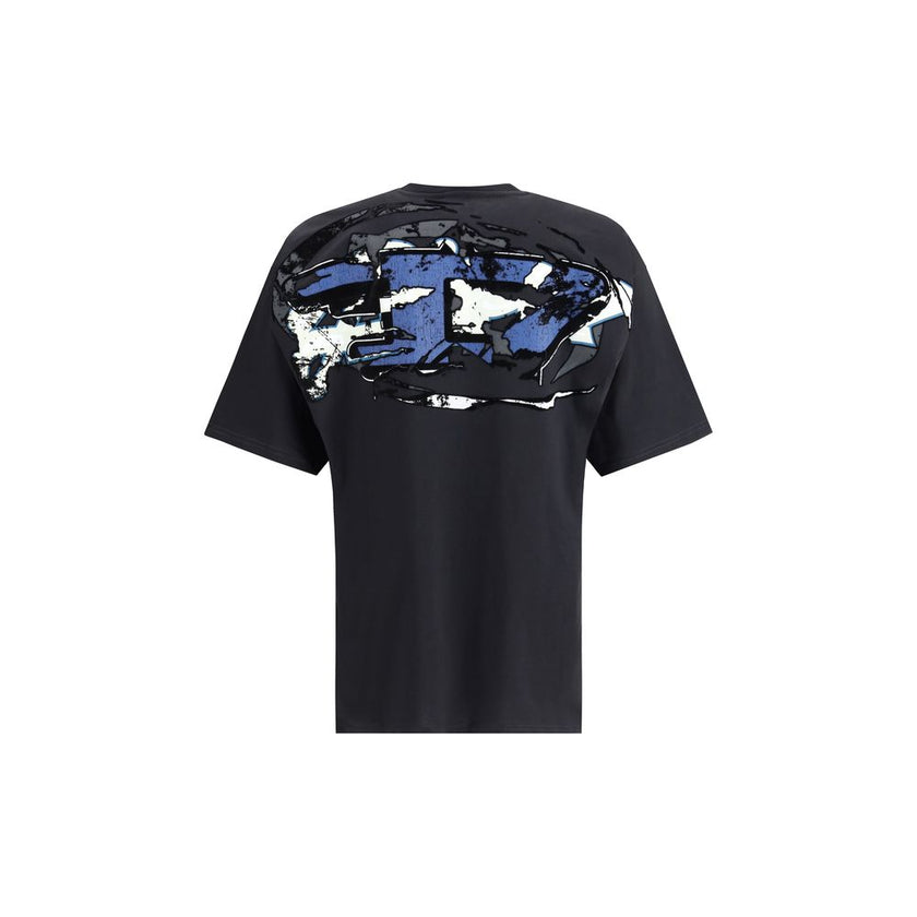 Diesel Black Cotton T-Shirt Diesel