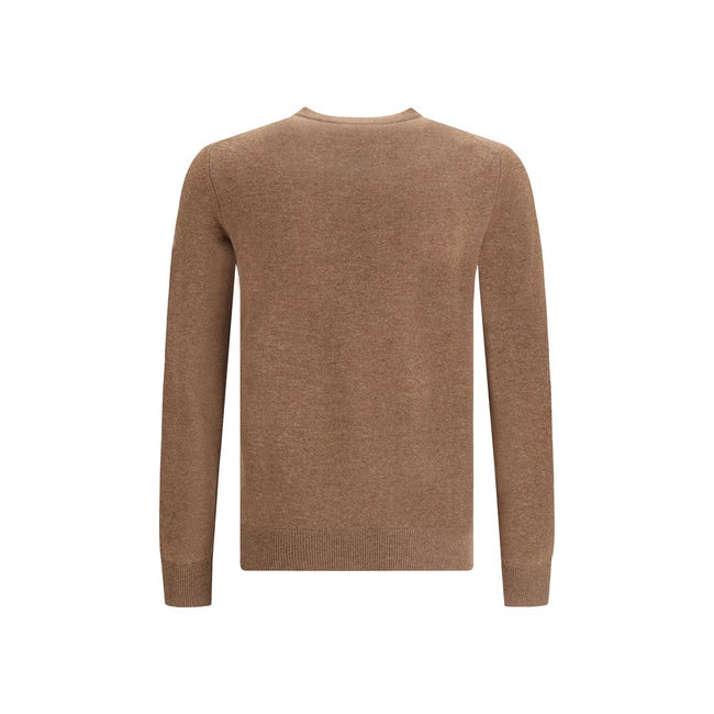 Aragona Cashmere Brown Merino Wool Sweatshirt Aragona Cashmere