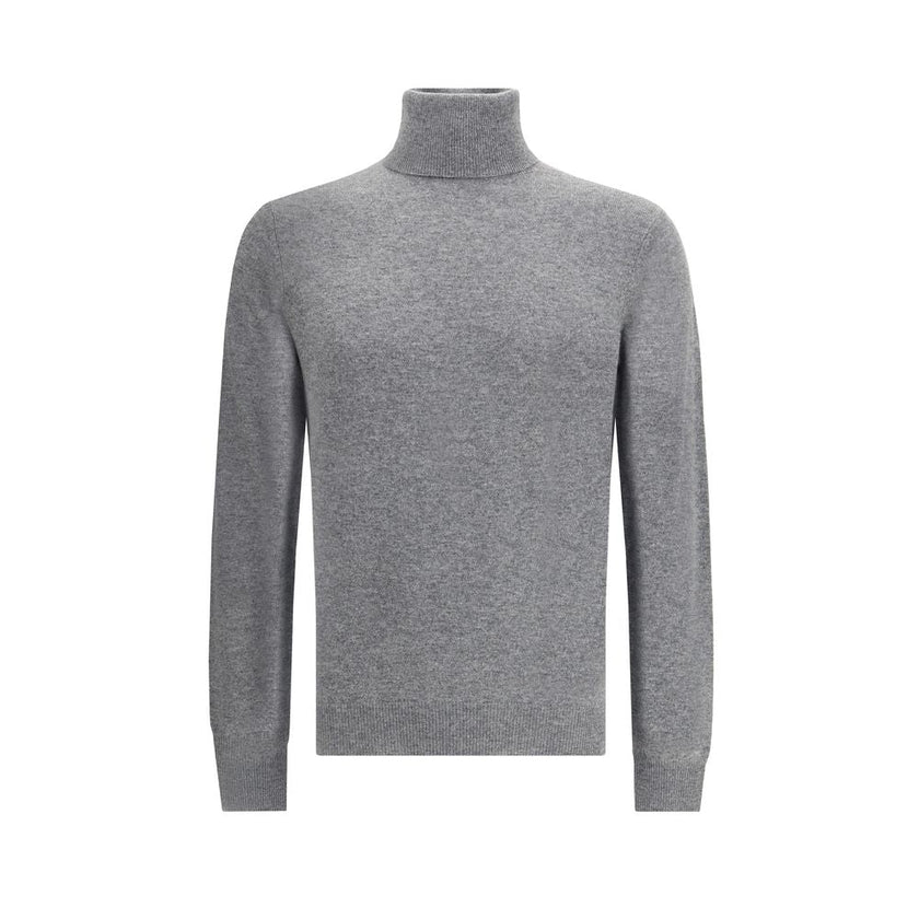 Aragona Cashmere Gray Merino Wool Turtleneck Aragona Cashmere