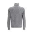 Aragona Cashmere Gray Merino Wool Turtleneck Aragona Cashmere