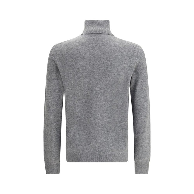 Aragona Cashmere Gray Merino Wool Turtleneck Aragona Cashmere