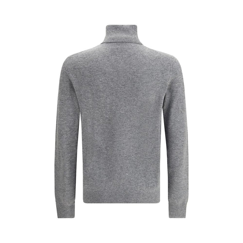 Aragona Cashmere Gray Merino Wool Turtleneck Aragona Cashmere