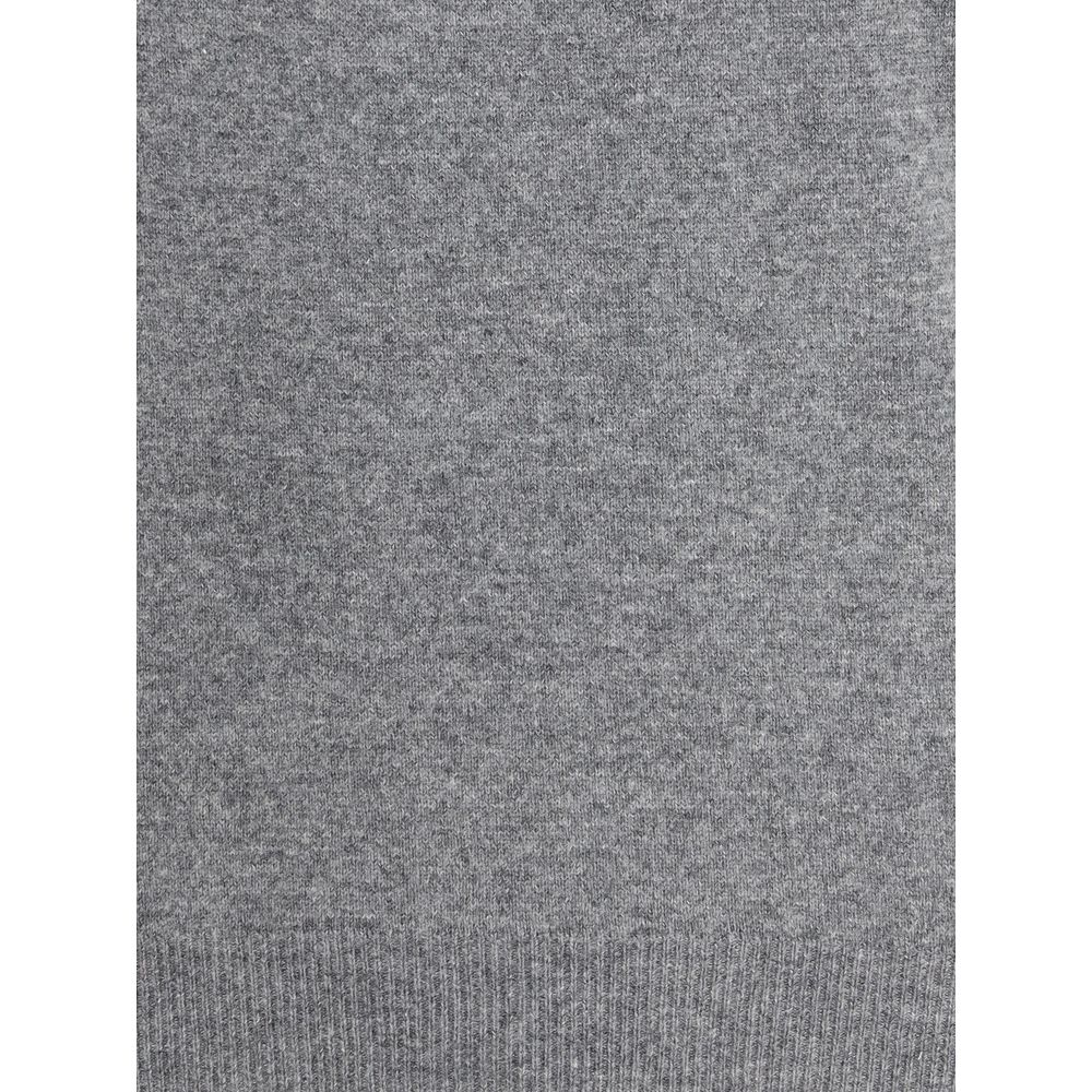 Aragona Cashmere Gray Merino Wool Turtleneck Aragona Cashmere