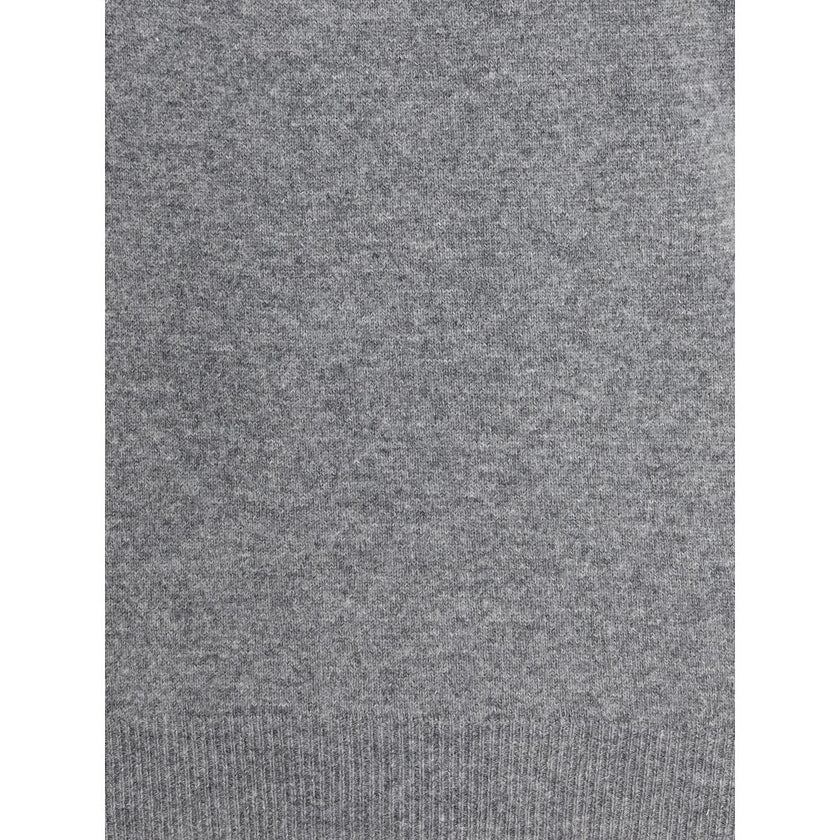 Aragona Cashmere Gray Merino Wool Turtleneck Aragona Cashmere